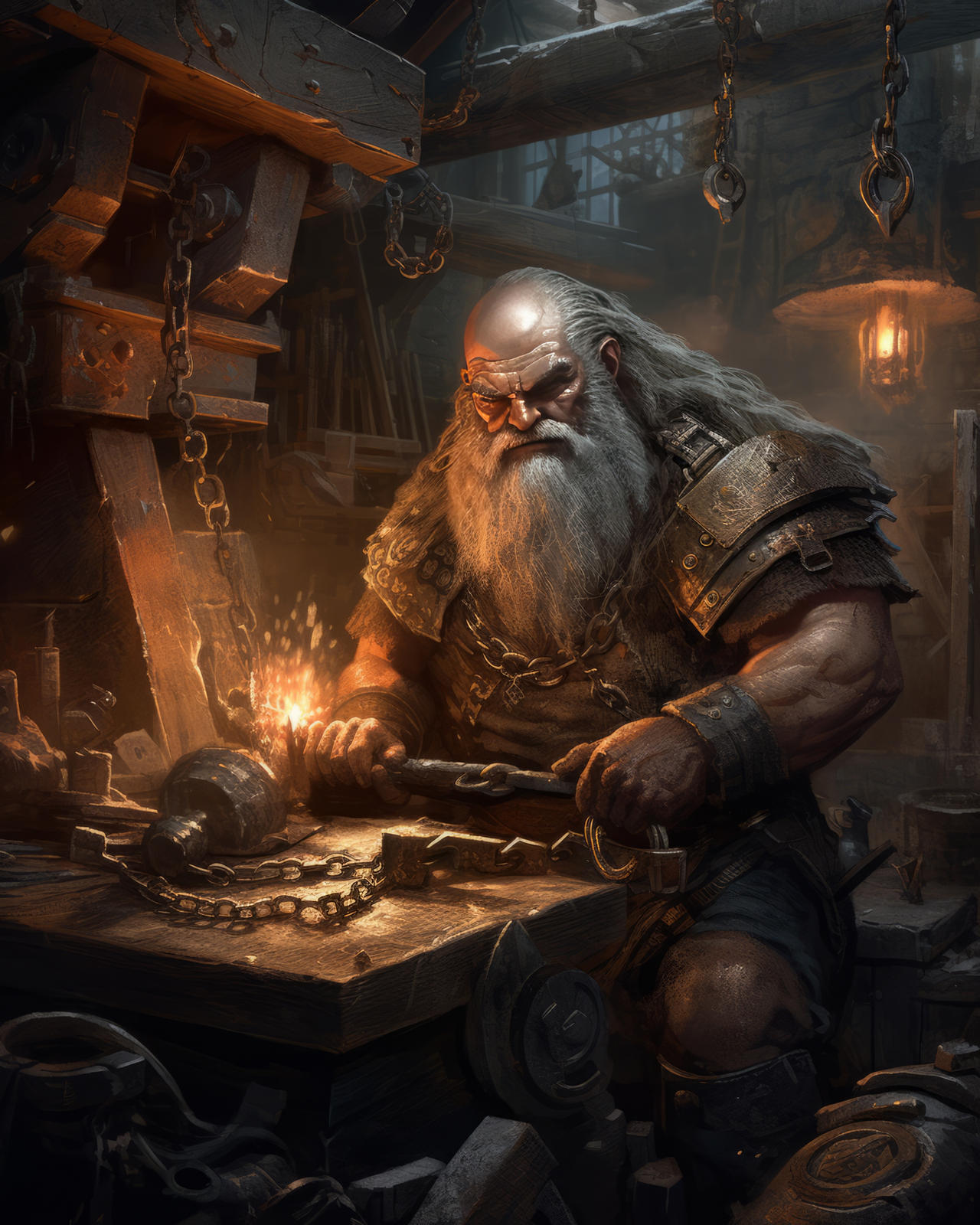 Dwarven Blacksmith, source: Bouzuki/DeviantArt.